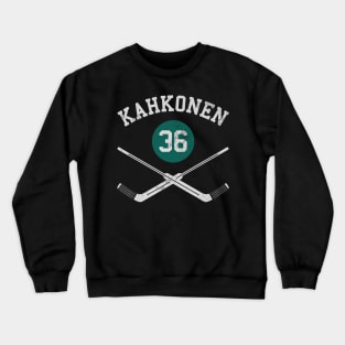 Kaapo Kahkonen San Jose Goalie Sticks Crewneck Sweatshirt